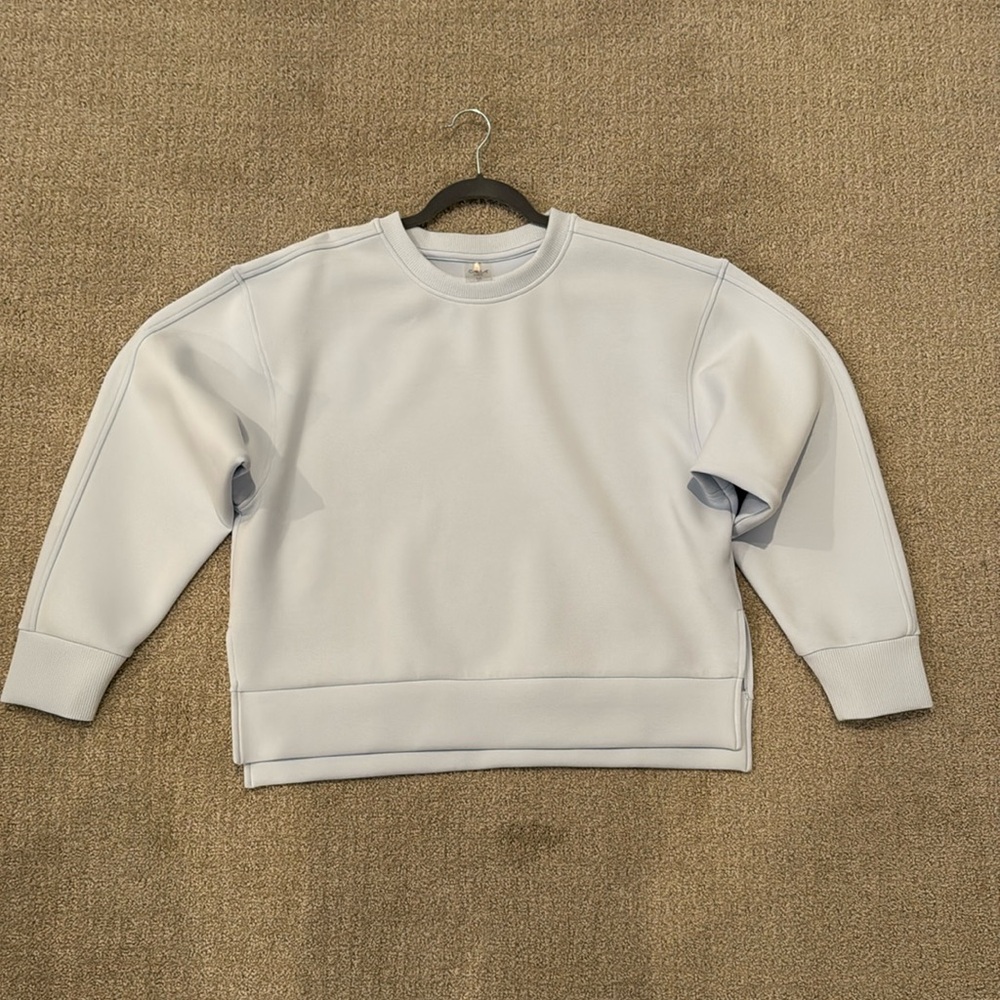 Light Blue CALIA Women's Soft Scuba Crewneck Sweatshirt